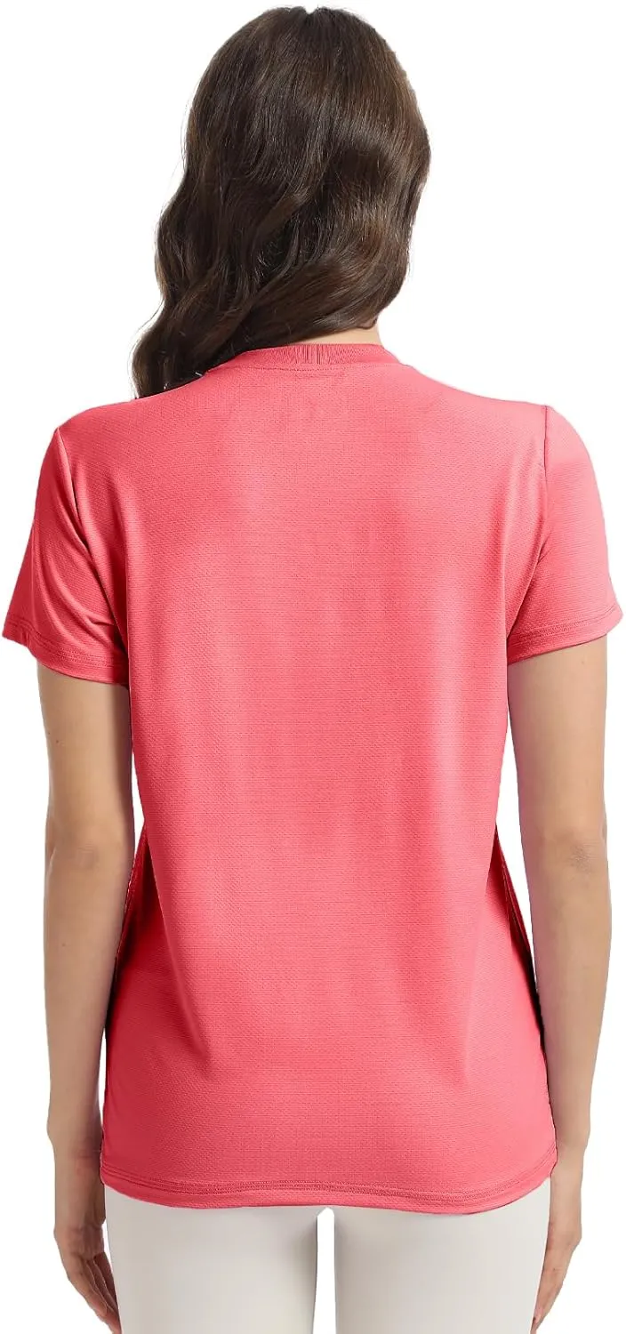 Women's T-Shirts Crew Neck Short Sleeve Summer Top Basic Tee Cassic Fit Gym Shirt for Casual Workout Yoga