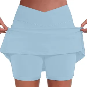 Women's Tennis Golf Skirts High Waisted Yoga Shorts for Athletic Skorts Sports Running Pickleball with Pockets