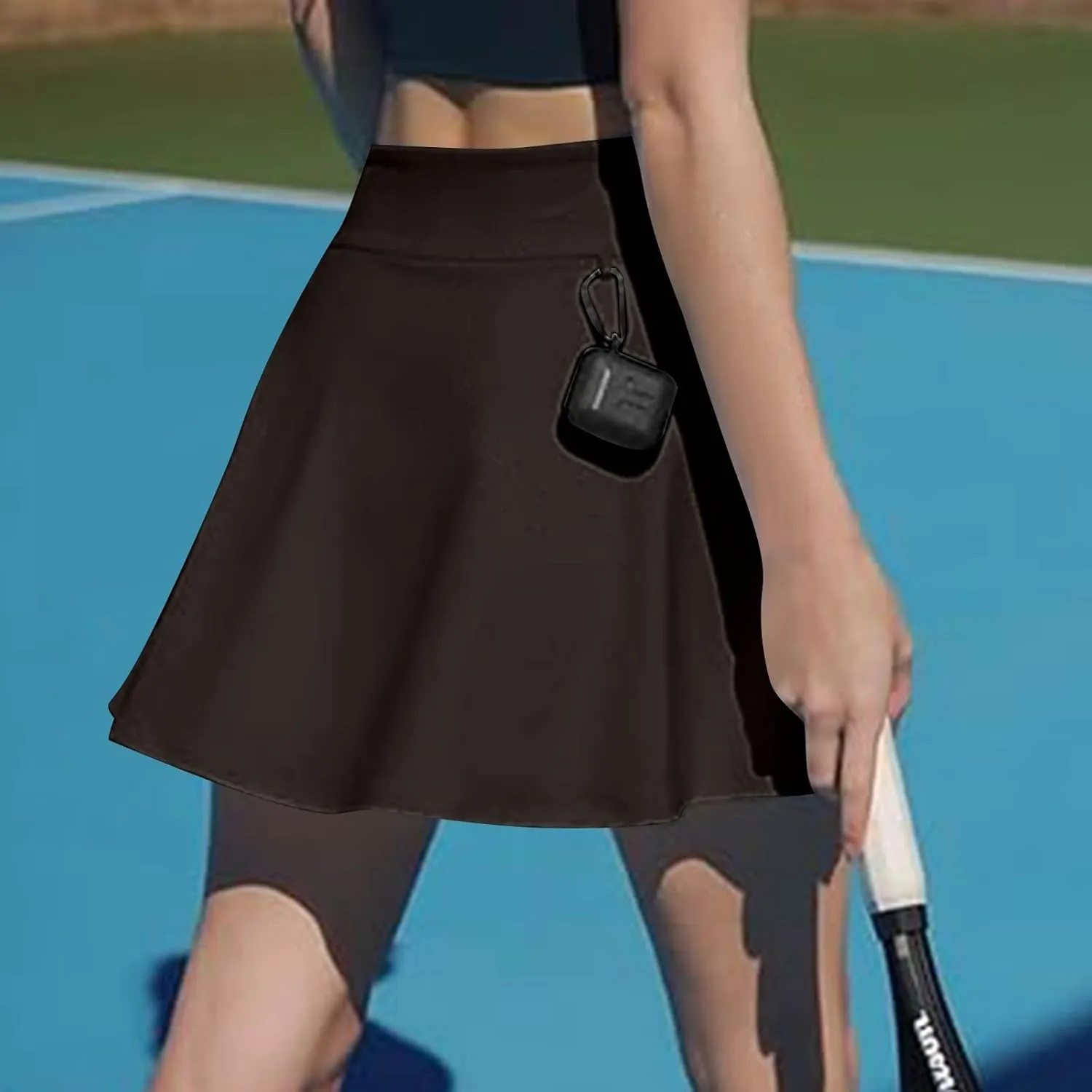 Womens Tennis Skirt High Waisted Tummy Control Mini Athletic Skorts with Pockets Casual Flowy Side Slit Golf Skirts