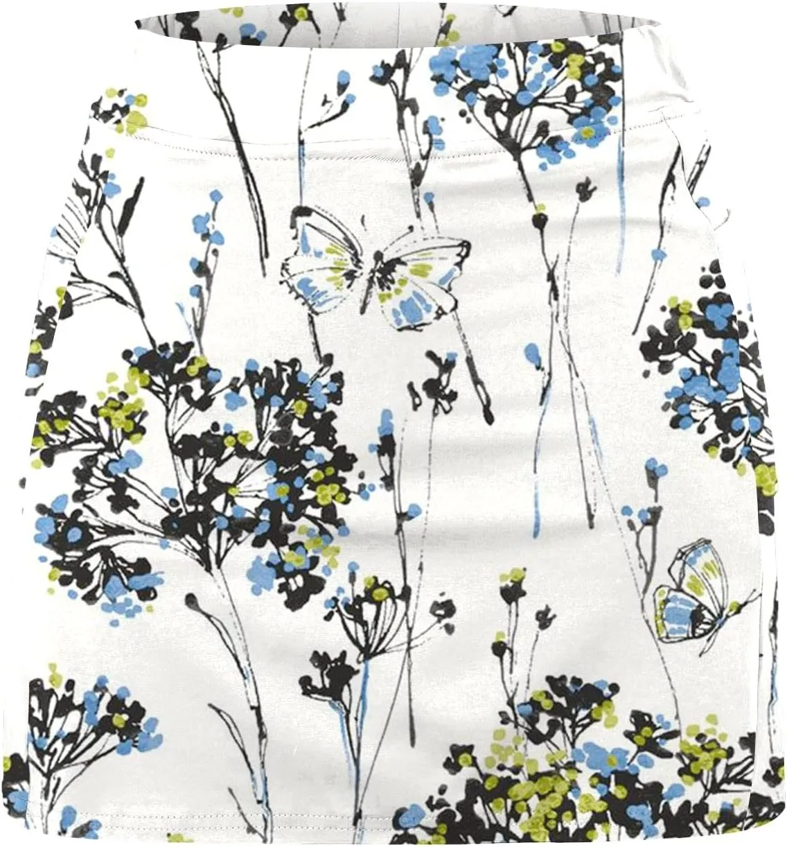 Womens Tennis Skirts with Pockets Tummy Control Floral Print Mini Skirt Workout Running Athletic Sports Golf Skorts Plus Size