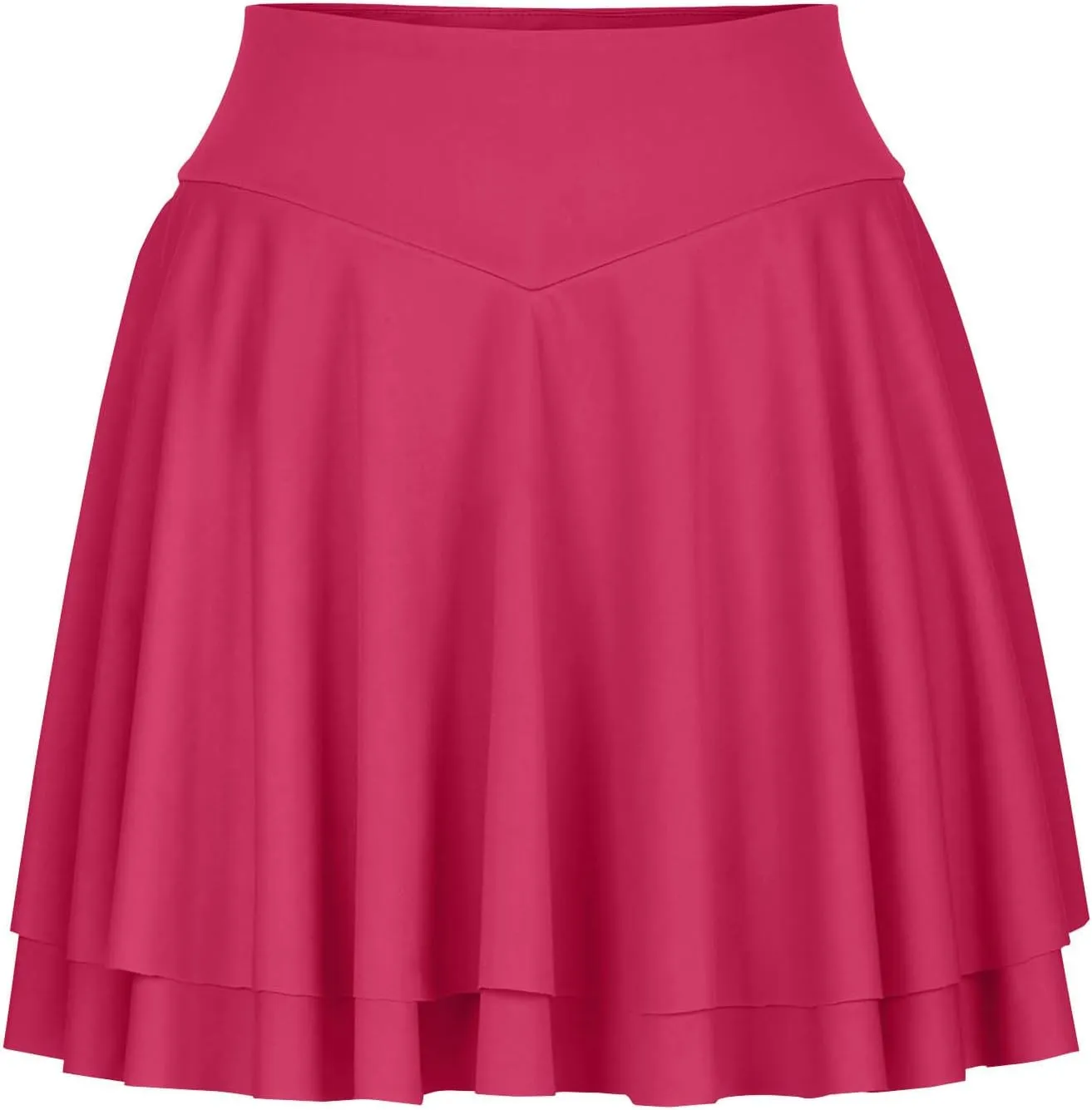 Women's Tennis Skorts Fashion Ruffle High-Waisted Skirt with Built-in Shorts Summer Solid Athletic Running Clothes
