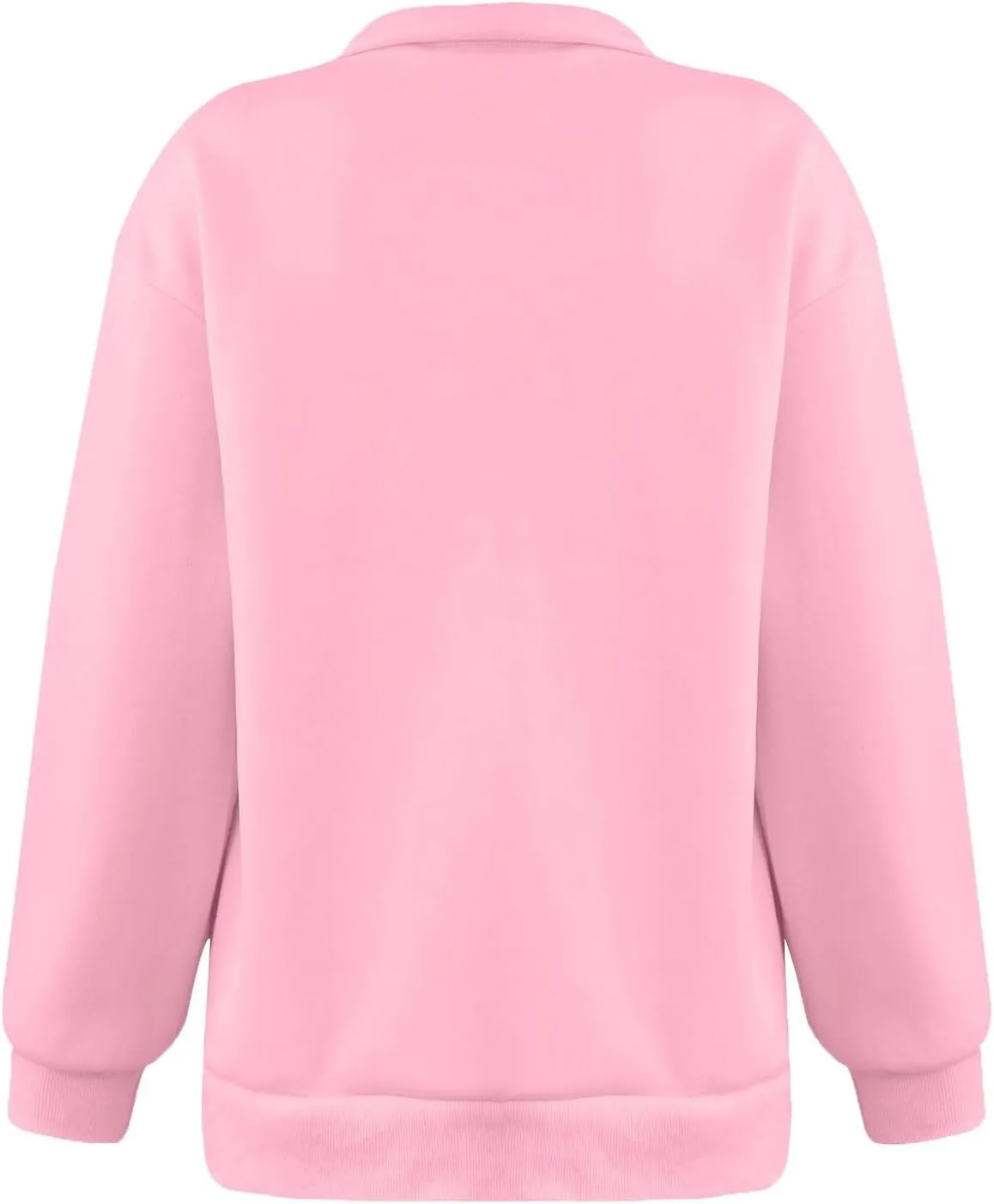 Womens Tops Long Sleeve Half Zip Sweatshirts Solid Color Lapel Pullover Casual Fashion Blouse Trendy Loose Fit Tops