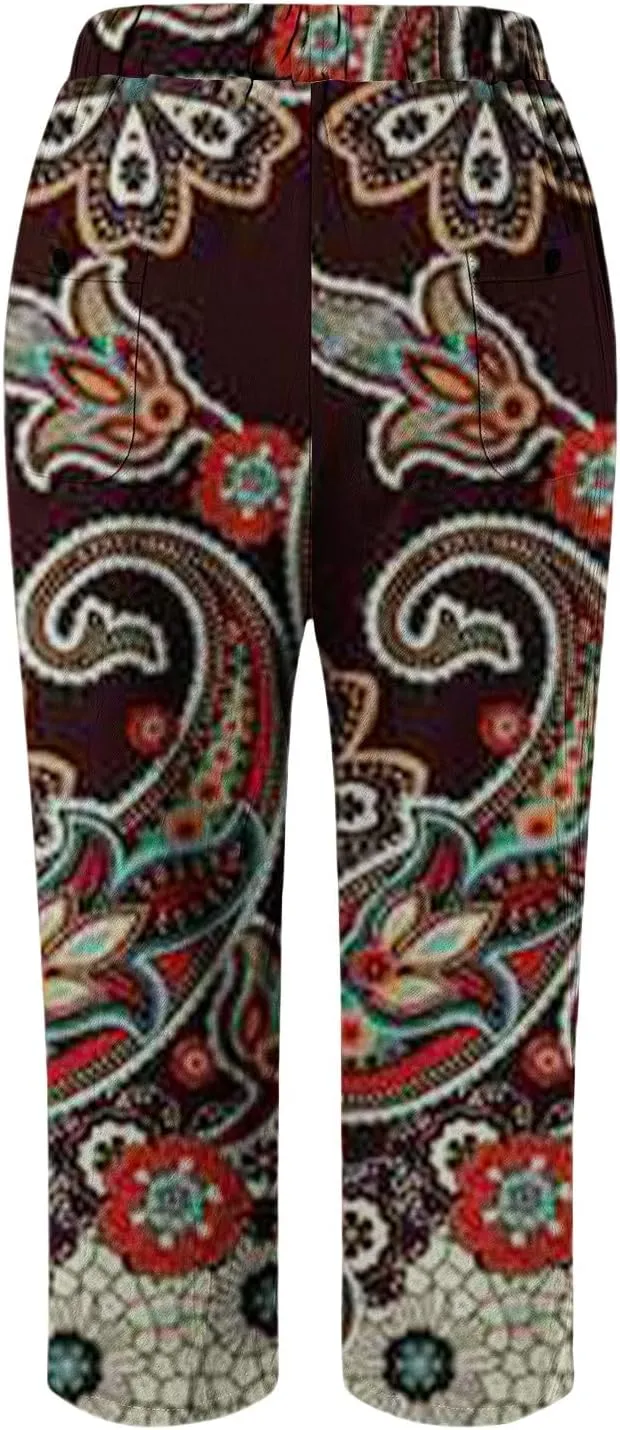 Workout Leggings for Women Casual Drawstring Pants Cotton Linen Pants Casual 2025 Women's Bottoms Womens Workout