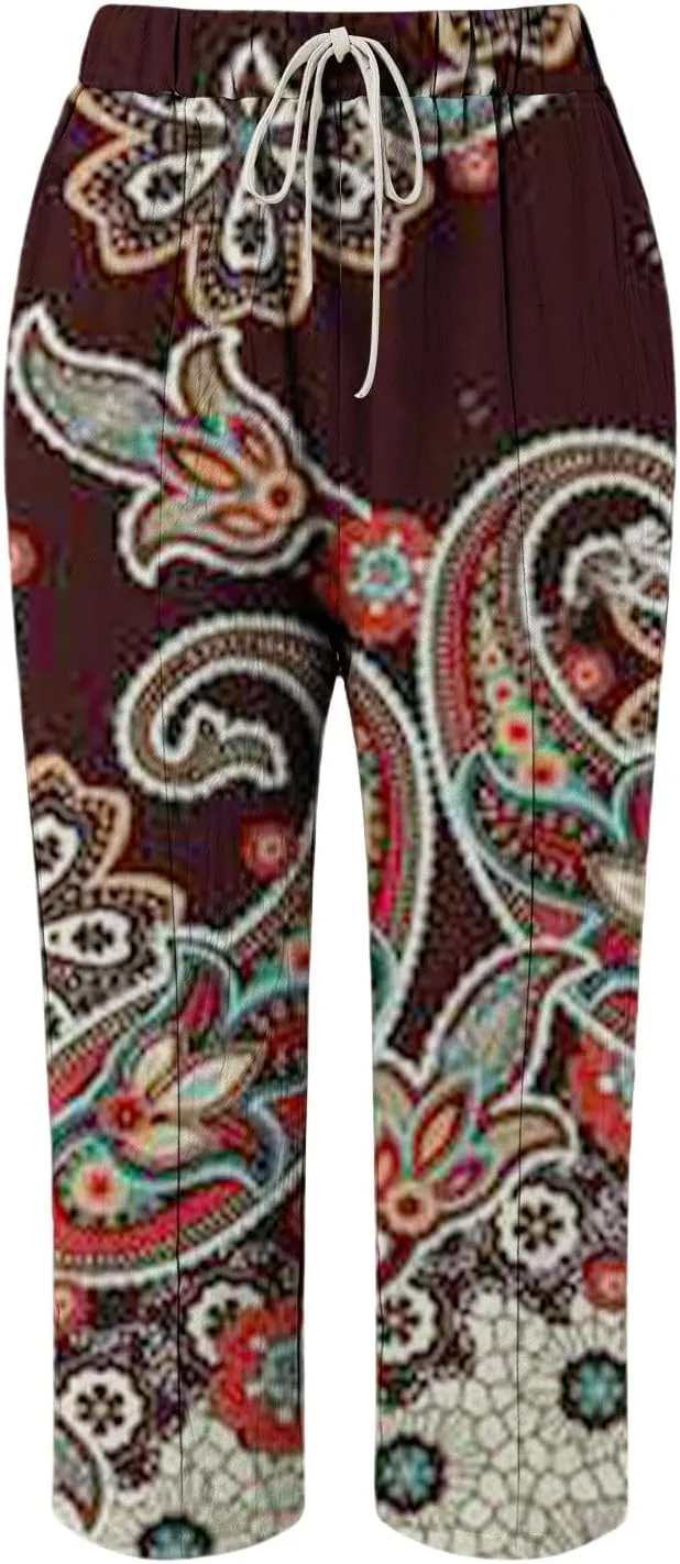 Workout Leggings for Women Casual Drawstring Pants Cotton Linen Pants Casual 2025 Women's Bottoms Womens Workout