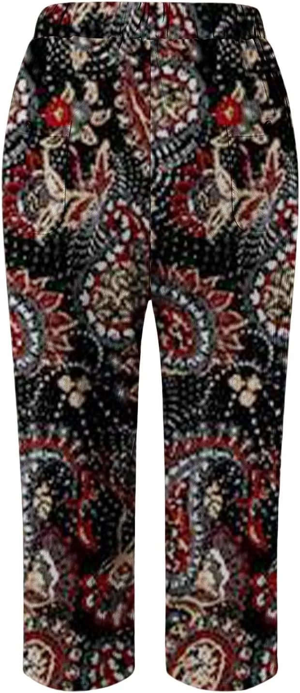 Workout Leggings for Women Casual Drawstring Pants Cotton Linen Pants Casual 2025 Women's Bottoms Womens Workout