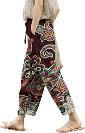 Workout Leggings for Women Casual Drawstring Pants Cotton Linen Pants Casual 2025 Women's Bottoms Womens Workout