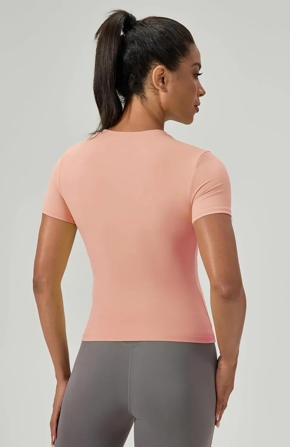 Workout Tops for Women Seamless Short Sleeve Athletic Shirts Cool Dry Gym Yoga T-Shirt Sports Tees