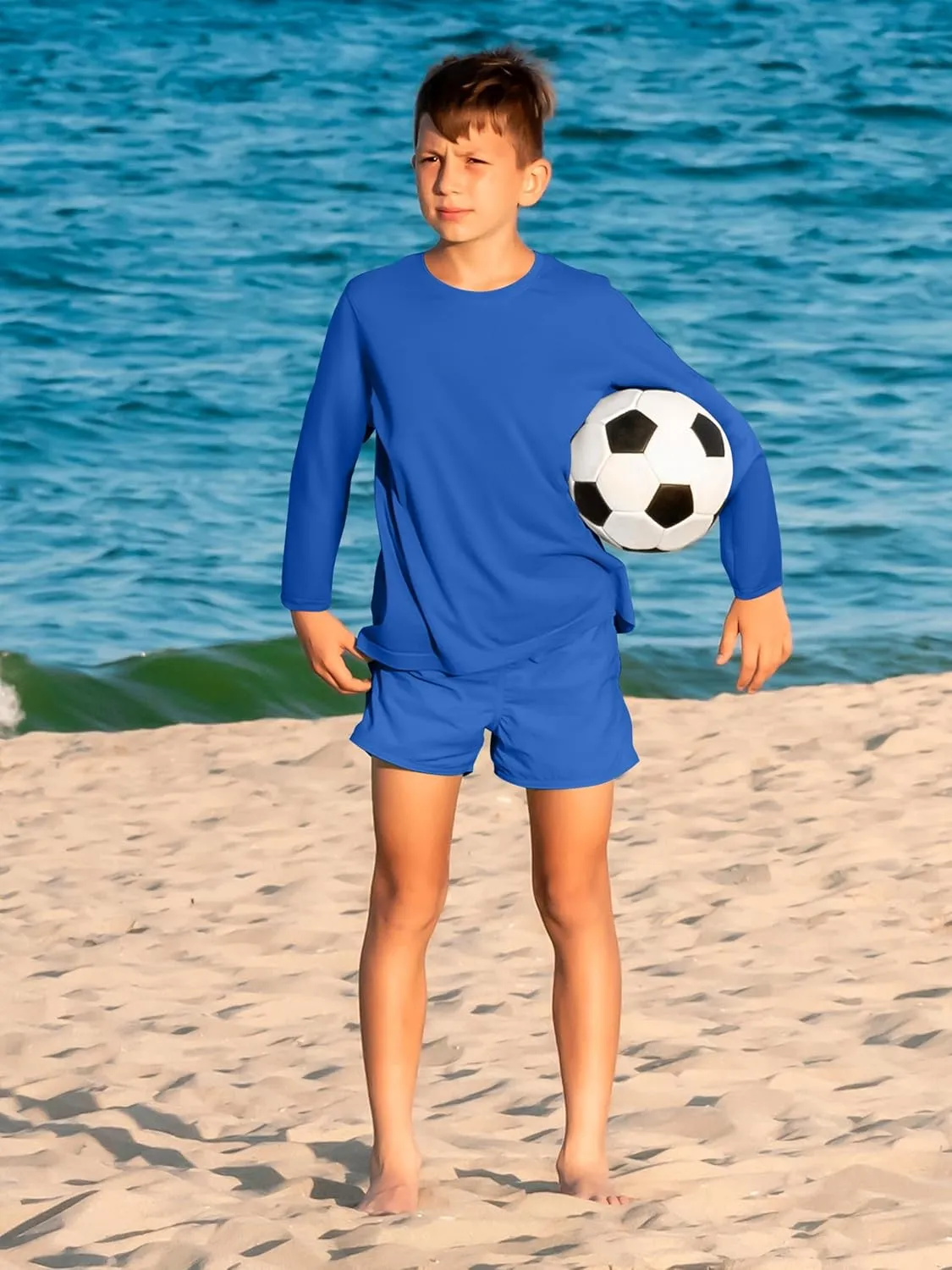 Youth Neon Shirts Dry Fit Long Sleeve Athletic T-Shirts Boys Girls UPF 50  Quick Dry Neon Shirt for Kids 2T to Youth