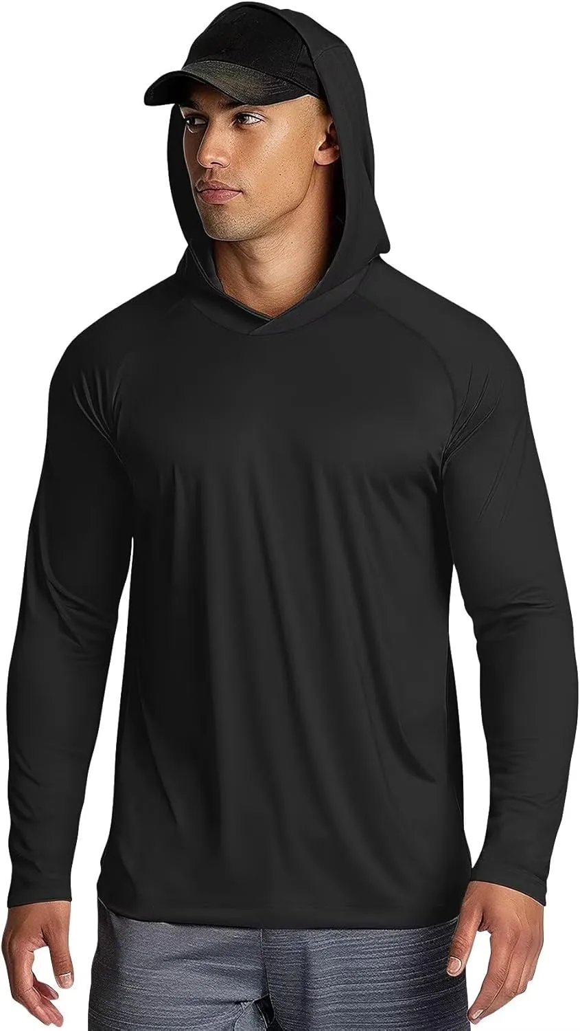 Zengjo Men's Lightweight Pullover Hoodie - Hooded Long Sleeve Workout Shirts