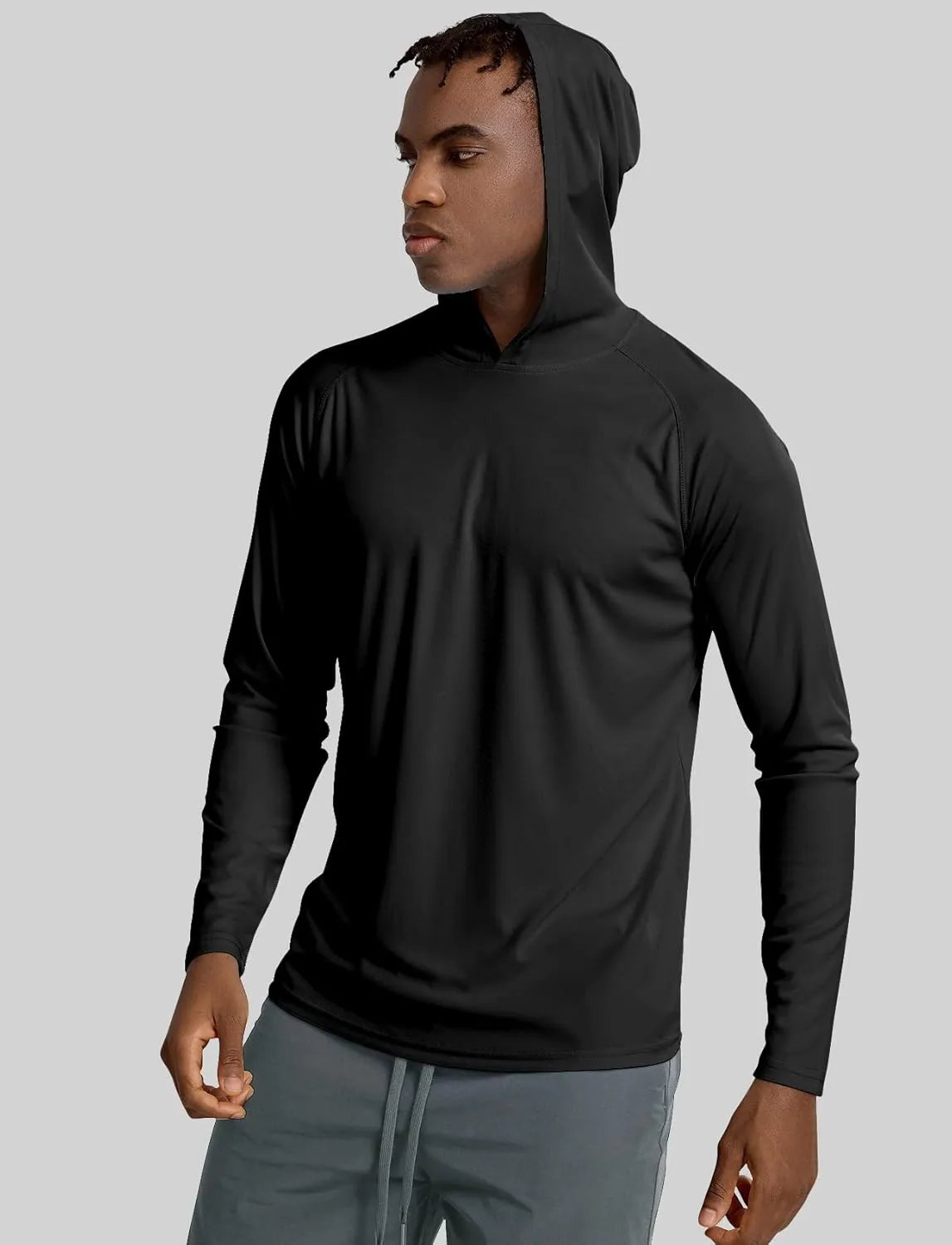 Zengjo Men's Lightweight Pullover Hoodie - Hooded Long Sleeve Workout Shirts