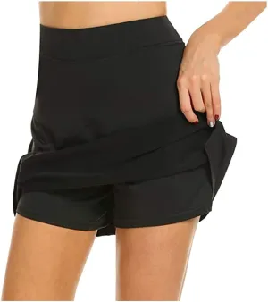 ZYXTIM Women's Tennis Skirts High Waisted Slim Fit Fashion Summer Workout Sport Skorts Side Splite Casual Dressy Skorts