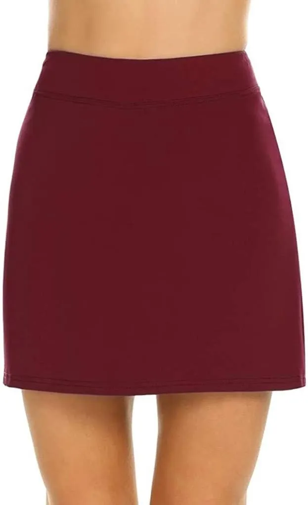 ZYXTIM Women's Tennis Skirts High Waisted Slim Fit Fashion Summer Workout Sport Skorts Side Splite Casual Dressy Skorts